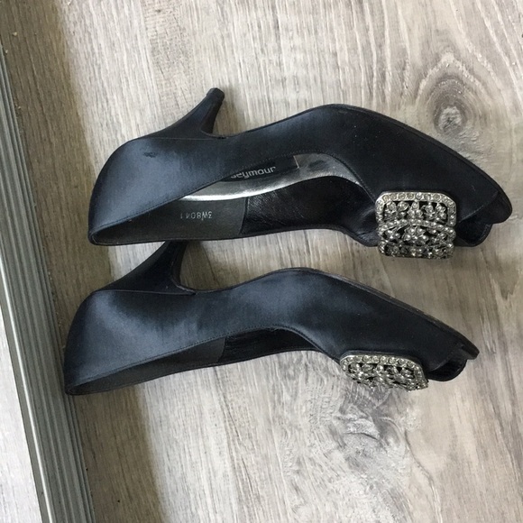 Vtg🌹HP Stuart Weitzman for Mr Seymour Satin Heels - Picture 3 of 8